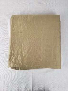 Pottery Barn Gold Silk Dupioni Lined Curtain Panel Flawed Marked 50x108